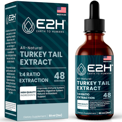 Turkey Tail Mushroom Extract - Faster Absorption | Immune & Digestive Support (2 oz)