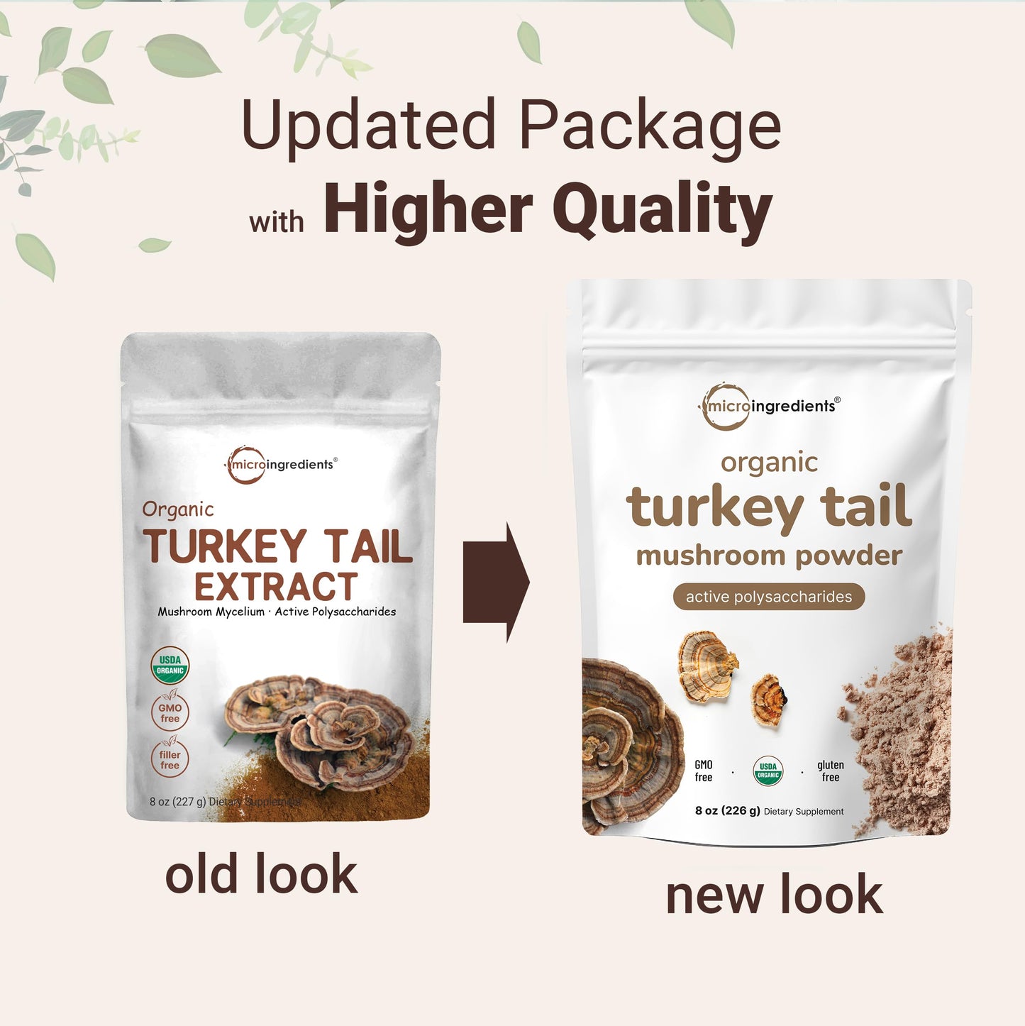 Turkey Tail Mushroom Powder 50:1 Extract - 8 oz Organic Freeze-Dried | Immune Support & Cellular Health (Pet Friendly)