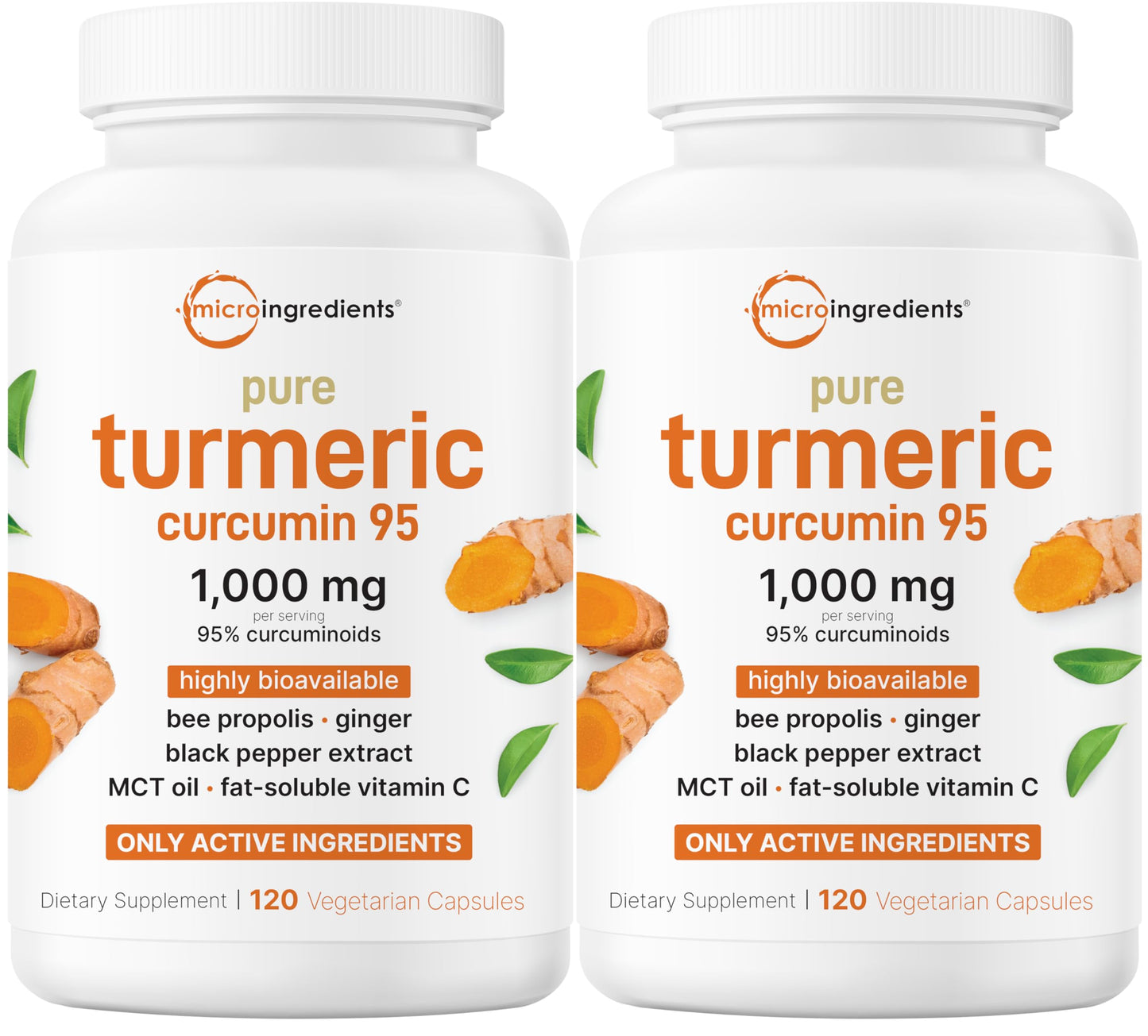 Micro Ingredients Turmeric Curcumin 1000mg | 240 Veggie Capsules | 95% Curcuminoids