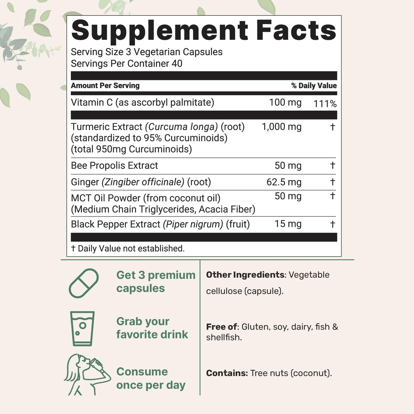 Micro Ingredients Turmeric Curcumin 1000mg | 240 Veggie Capsules | 95% Curcuminoids