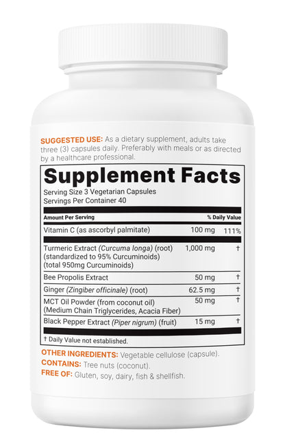 Micro Ingredients Turmeric Curcumin 1000mg | 240 Veggie Capsules | 95% Curcuminoids