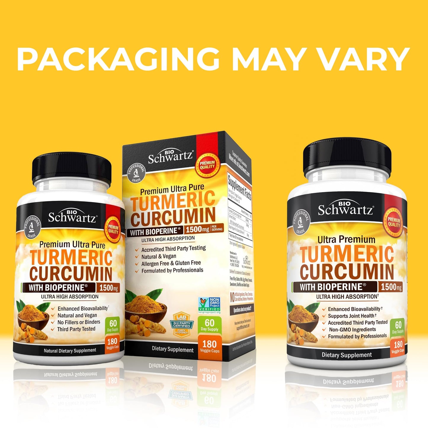 Turmeric Curcumin 1500mg with BioPerine – 95% Curcuminoids, Joint Support