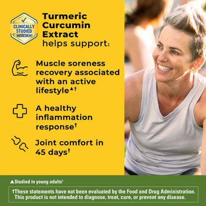 Nature Made High Absorption Turmeric Curcumin Capsules – 250 mg, 30-Count