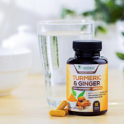 Turmeric Curcumin 1950mg with Bioperine – 60 Capsules