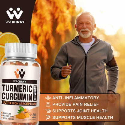 Turmeric Curcumin Gummies with Ginger & Black Pepper – 3 Pack (Vegan, Organic, Gelatin-Free)