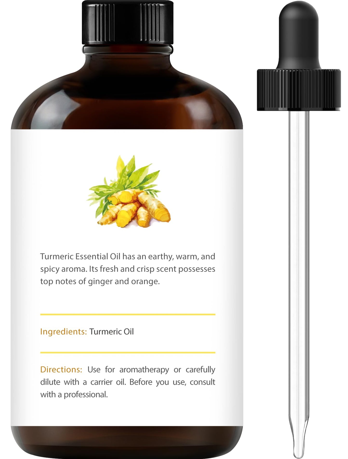 Handcraft Blends Turmeric Essential Oil – 4 oz – 100% Pure & Natural, Premium Grade