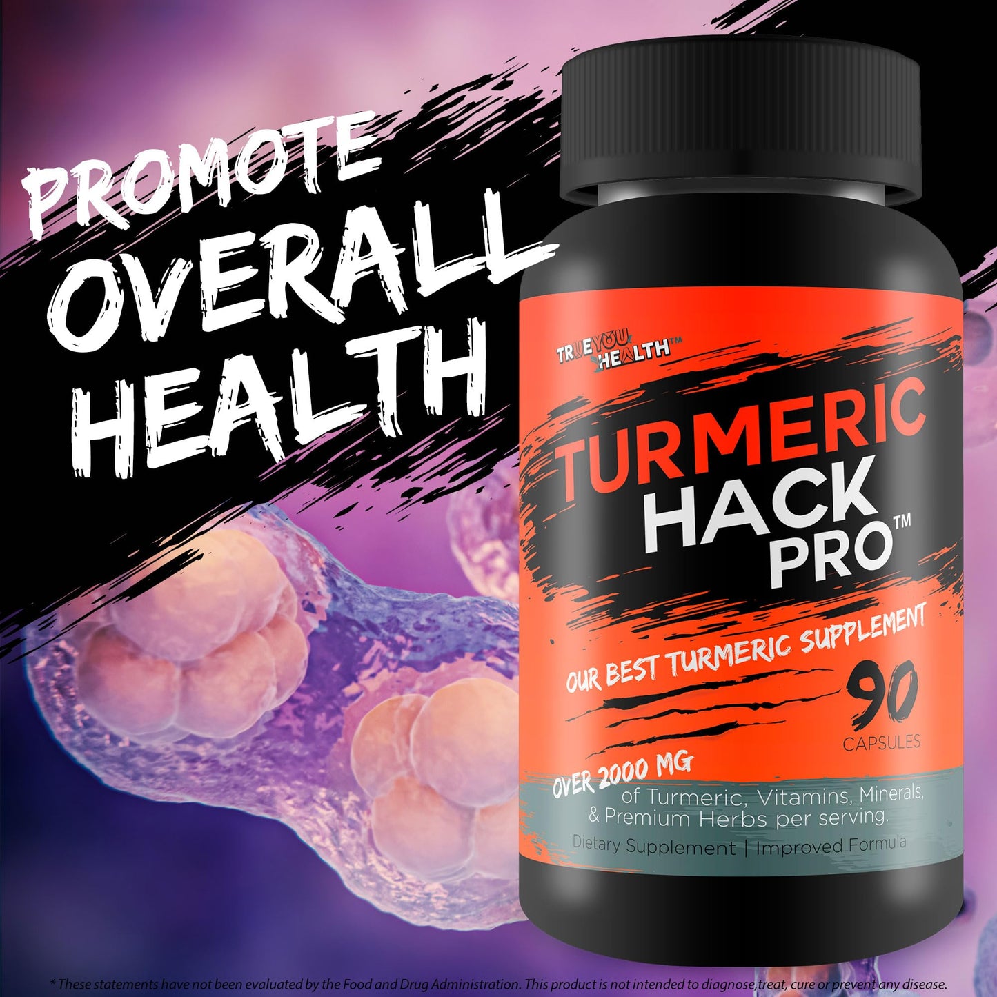 Turmeric Hack Pro - High-Absorption Turmeric Curcumin with Black Pepper & Ginger