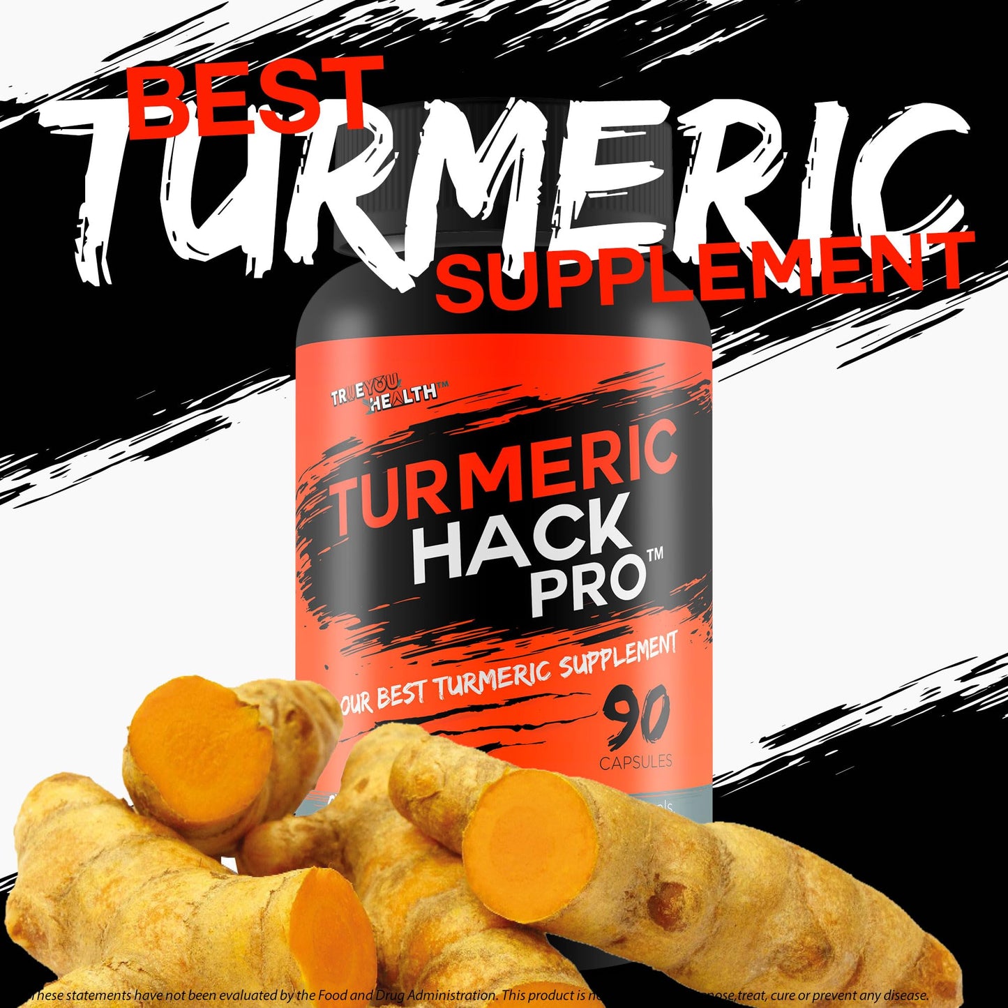 Turmeric Hack Pro - High-Absorption Turmeric Curcumin with Black Pepper & Ginger