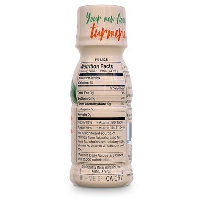 Turmeric Time Turmeric Shots – Ginger, Citrus & Honey, 12 Pack | Non-GMO
