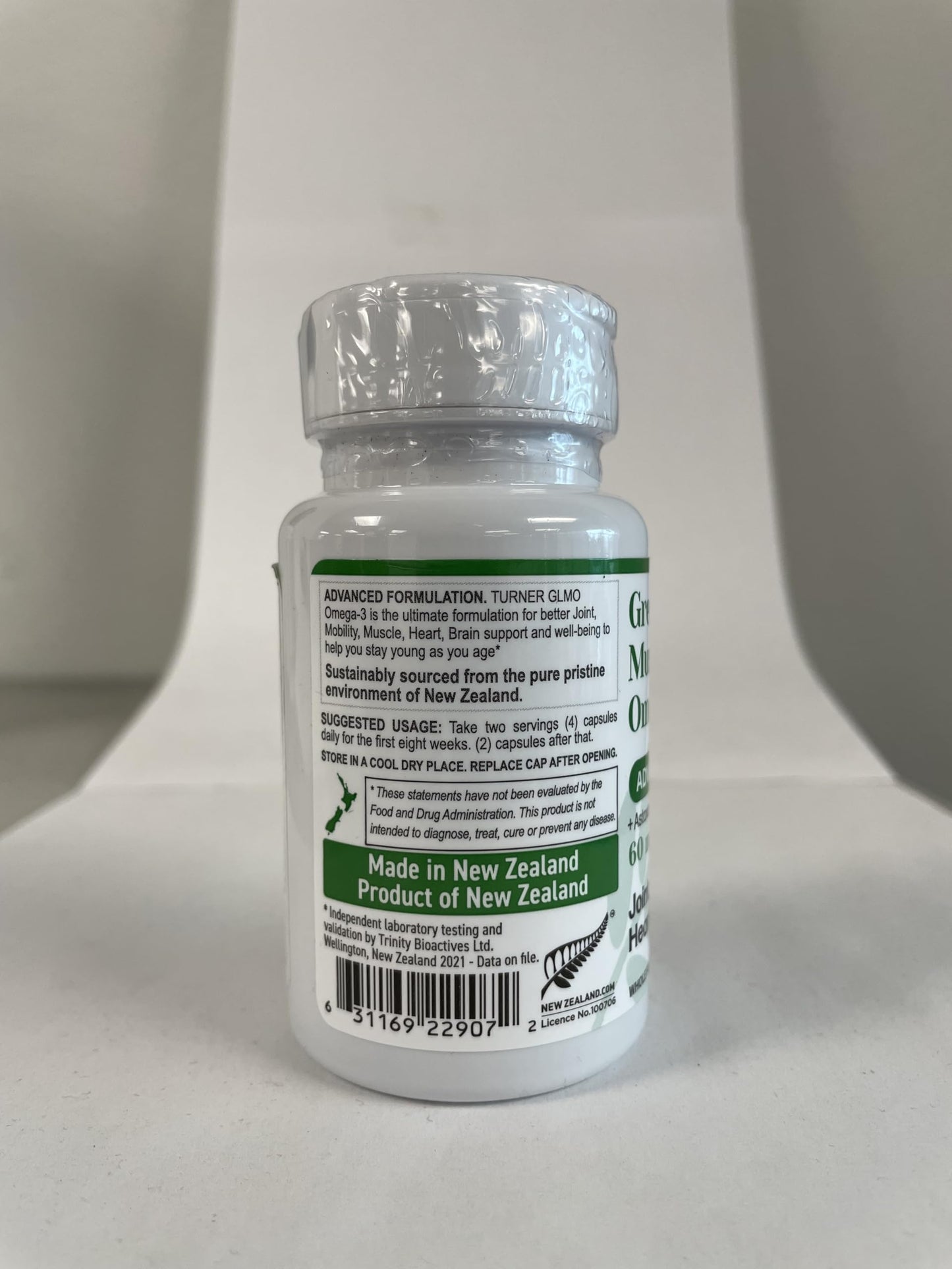 TURNER New Zealand Green Lipped Omega-3 Mussel Oil – 2 Bottles, 120 Softgels