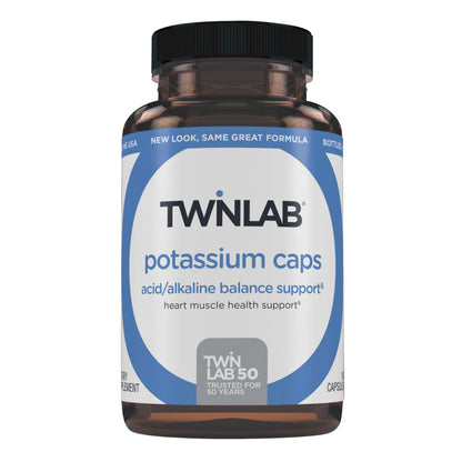 Twinlab Potassium Caps - Electrolyte Support for Heart & Muscle Health
