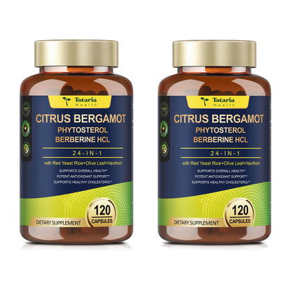 2 Pack Citrus Bergamot 10,000mg for Heart Health – Vegan, Non-GMO