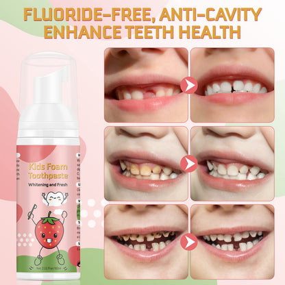 Kids Foam Toothpaste 3+ - Fluoride-Free, Fruity Flavor