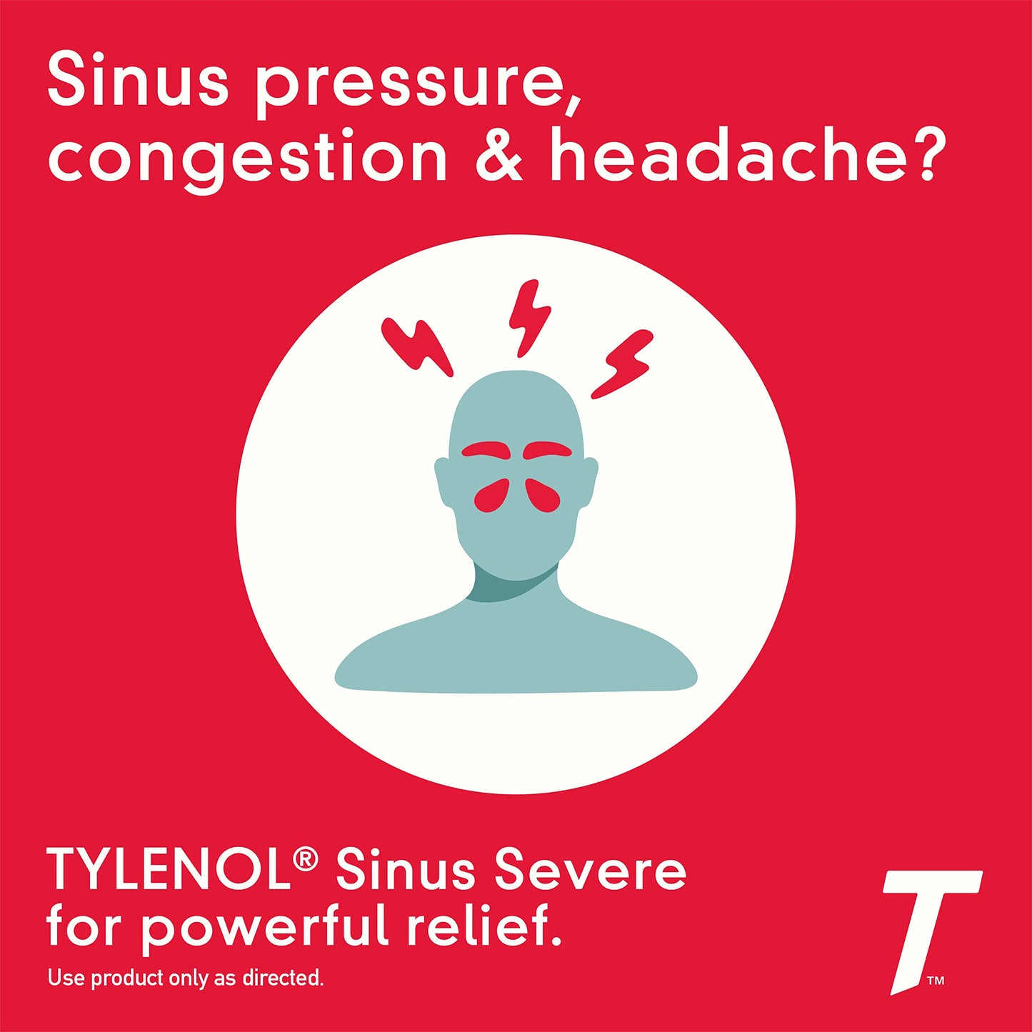Tylenol Sinus + Headache Daytime Caplets — Non-Drowsy Sinus Relief & Headache Pain (24 ct)