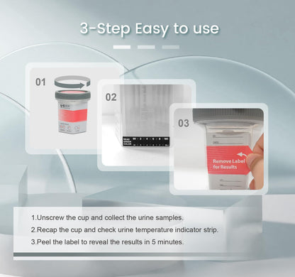U Catch 5 Pack 12-Panel Drug Test Kit – Temperature Strip Urine Cup