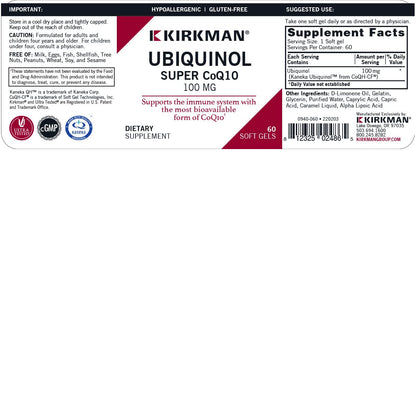 Ubiquinol 100 mg Super CoQ10 – Bioavailable CoQ10 Supplement