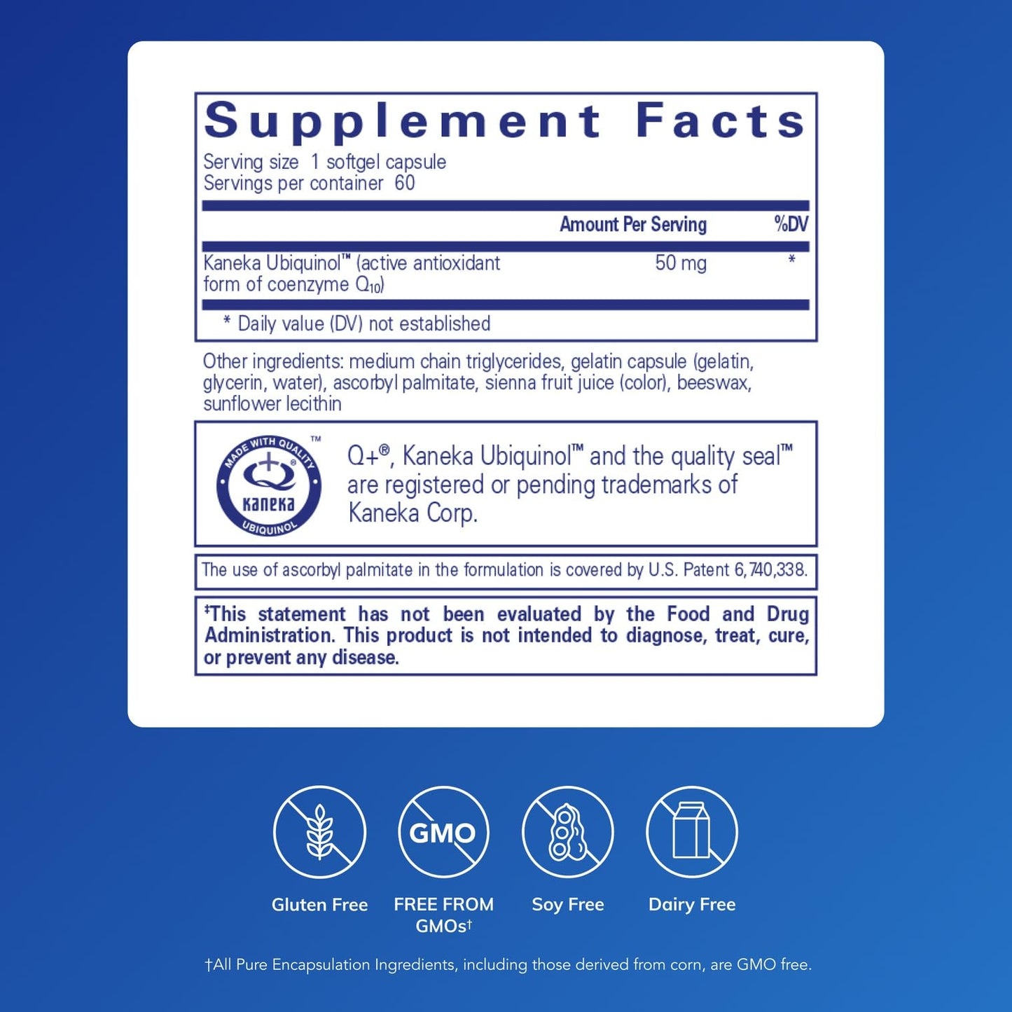 Pure Encapsulations Ubiquinol-QH 50 mg | CoQ10 for Immune & Heart Health | 60 Softgels
