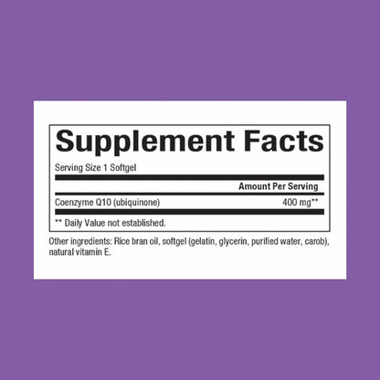 Natural Factors CoQ10 400 mg – Antioxidant Support, Energy Production & Heart Health | 60 Softgels