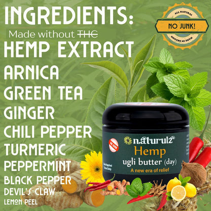 Ugli Butter Hemp Day & Night Bundle (2pk) 4oz – Daytime & Nighttime Topicals