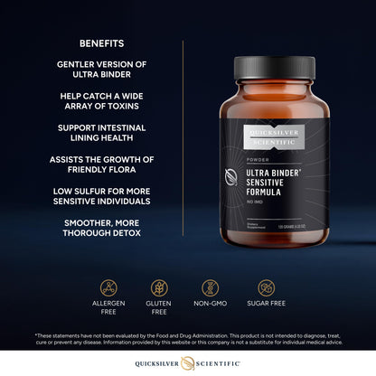 Quicksilver Scientific Ultra Binder Sensitive Formula – Gut Health Support (120g)