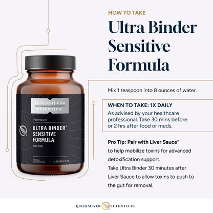 Quicksilver Scientific Ultra Binder Sensitive Formula – Gut Health Support (120g)