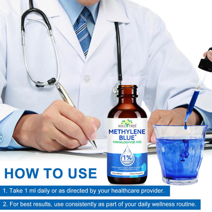 Ultra Methylene Blue 1% Solution | Pharmaceutical Grade USP | Cognitive Function & Cellular Energy Support | Formaldehyde-Free | 60ml (2 Fl Oz)