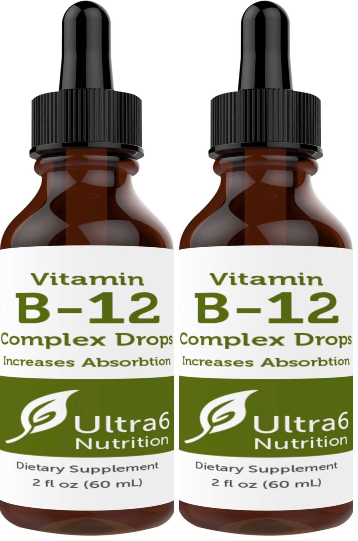 Ultra6 Nutrition Vitamin B12 Sublingual Drops – Methylcobalamin, Energy Support, 90-Day Pack (Pack of 2)