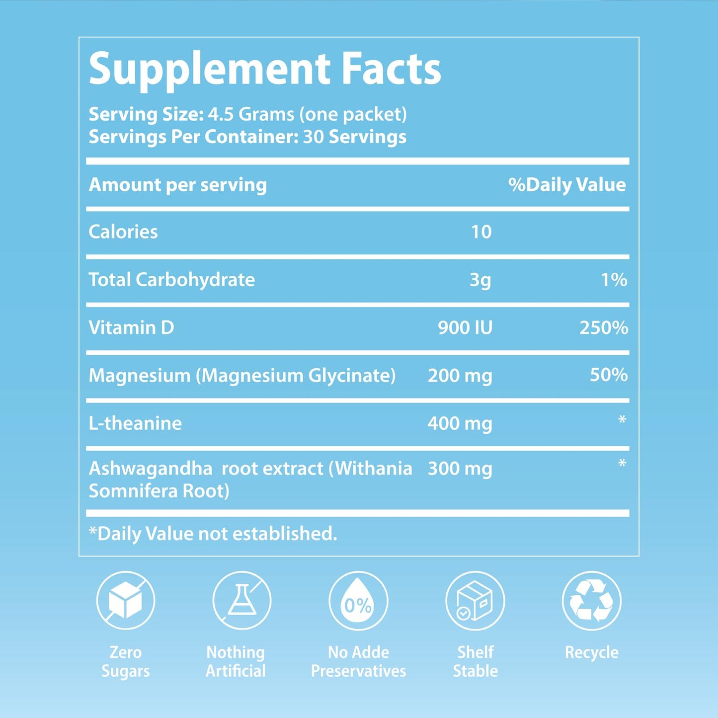 UltraCalm Magnesium Drink for Sleep & Stress Relief – Raspberry Lemonade (30 Servings)