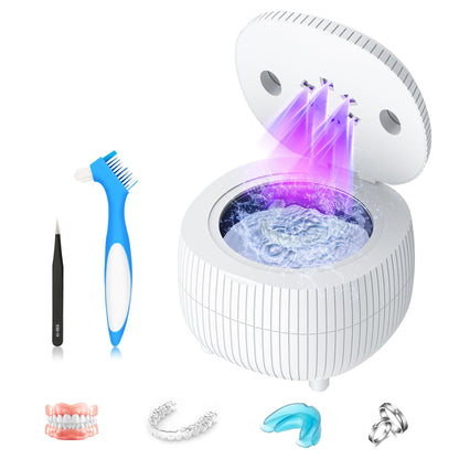 Ultrasonic Retainer Cleaner Machine – 45kHz 25W, 200ml Portable