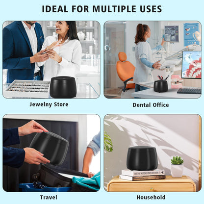 Ultrasonic Retainer Cleaner 43kHz – Denture, Jewelry & Glasses Cleaning