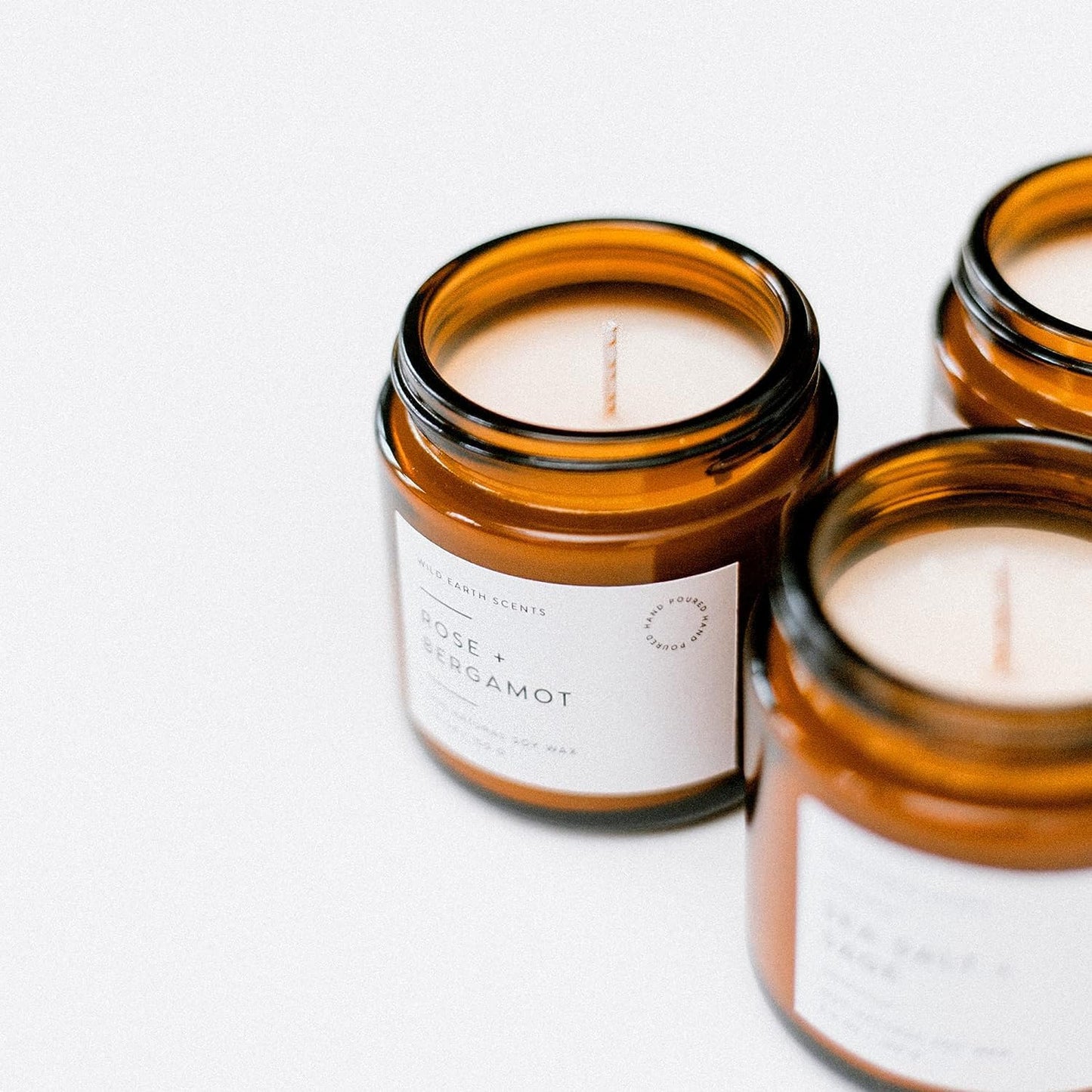 Unboxme Gifts 3-Pack Aromatherapy Scented Candles – Hand-Poured Soy Wax in Reusable Glass Jars | Just Breathe Set