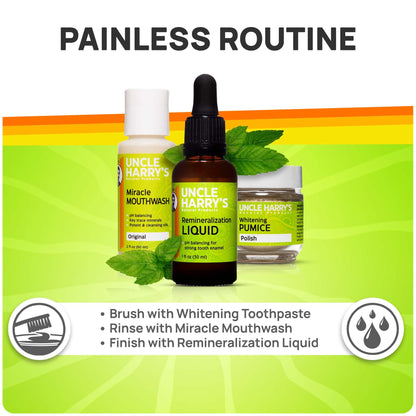 Uncle Harry's Natural Remineralization Kit with Tooth Whitening – 3-Product Set