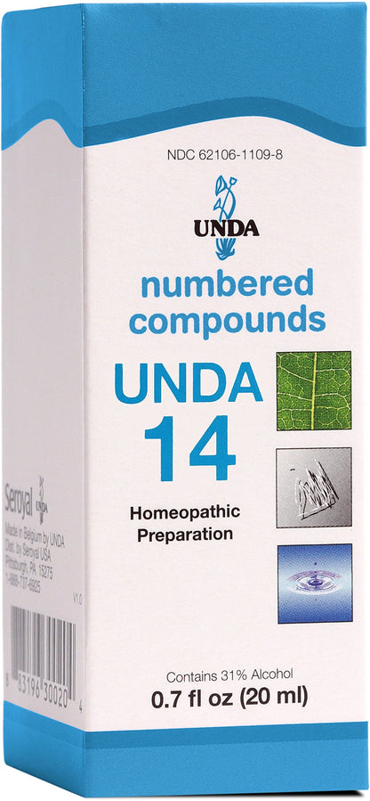 UNDA 14 Numbered Compounds | Homeopathic Preparation | 0.7 fl. oz.