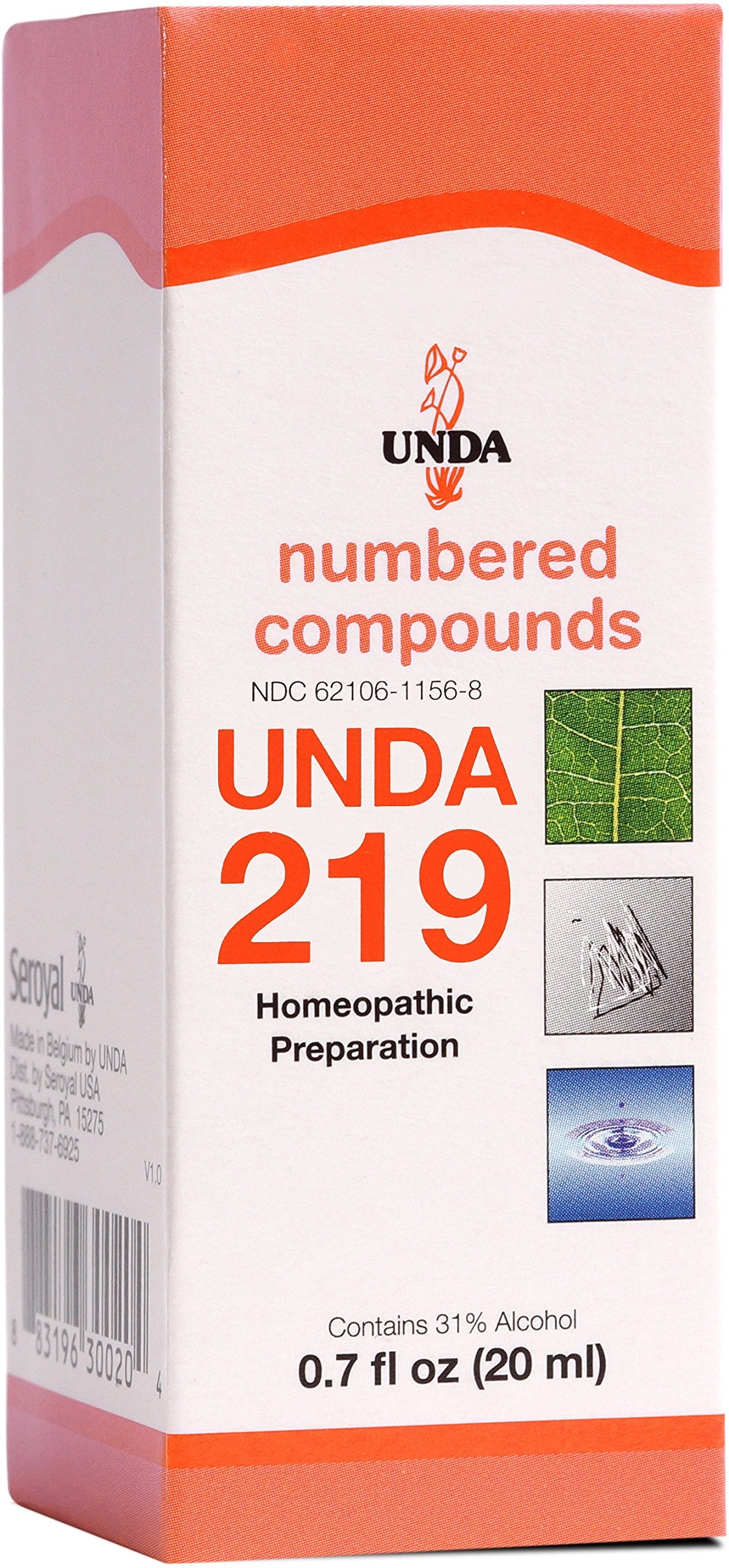 UNDA 219 Numbered Compounds | Homeopathic Preparation | 0.7 fl. oz.