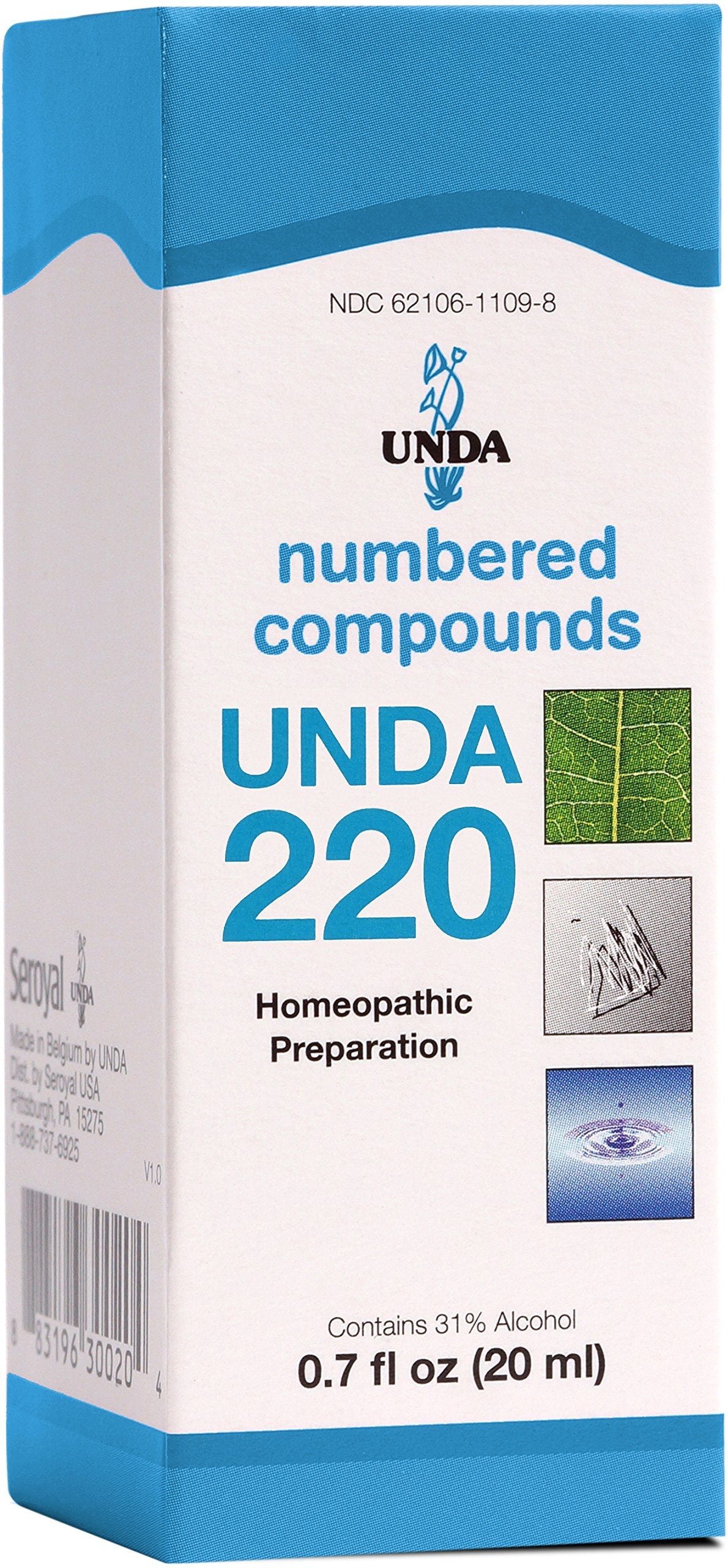 UNDA 220 Numbered Compounds – Homeopathic Preparation (0.7 fl oz)