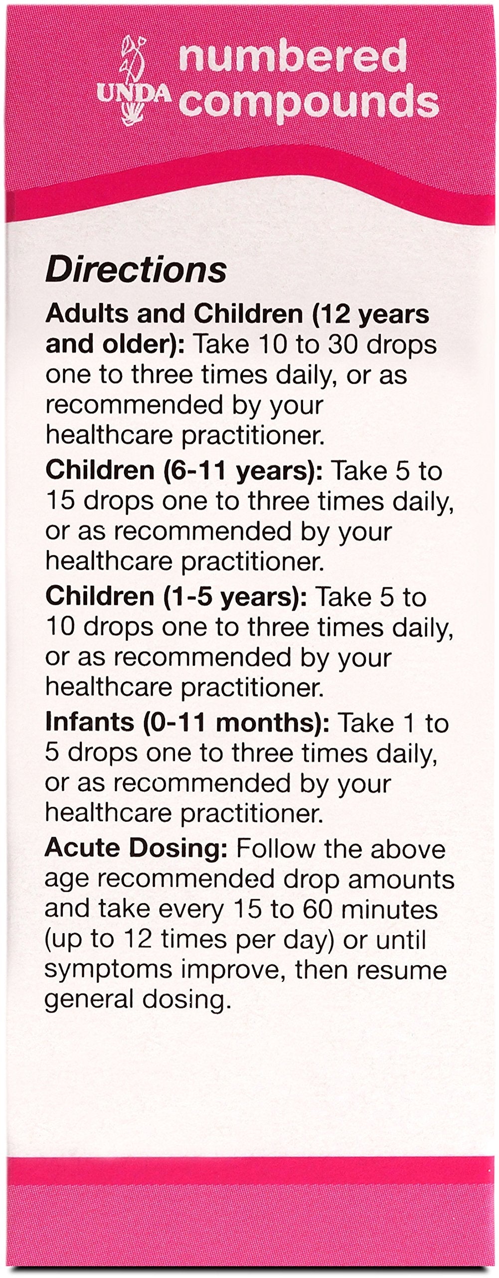 UNDA 233 Numbered Compounds - Homeopathic Preparation 0.7 fl oz