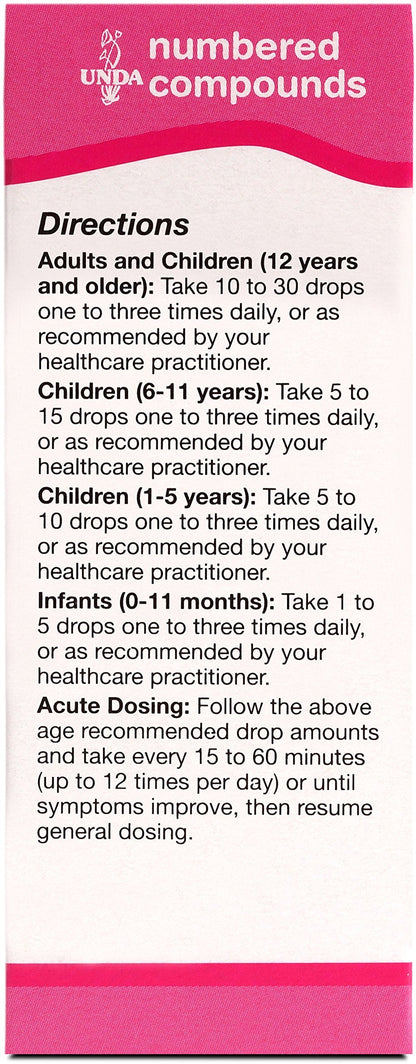 UNDA 233 Numbered Compounds - Homeopathic Preparation 0.7 fl oz