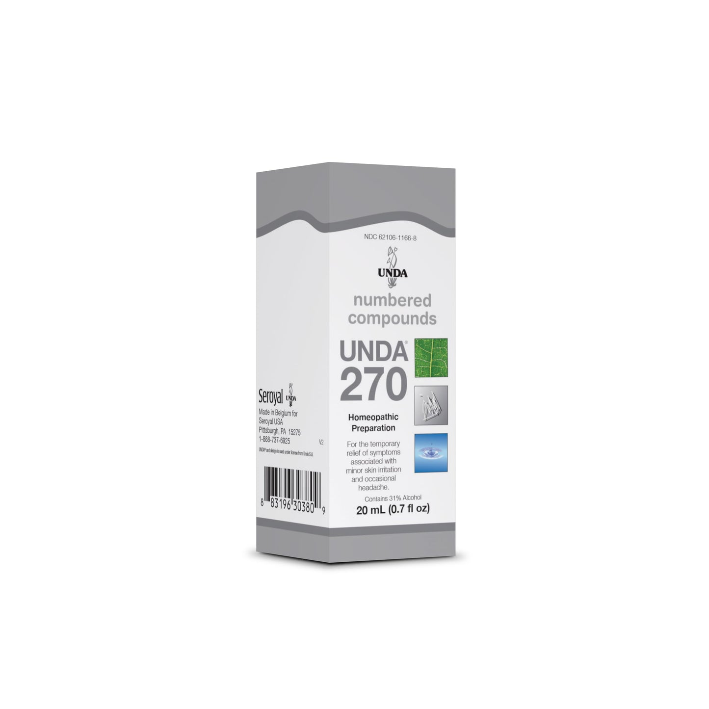 UNDA 270 Numbered Compounds | Homeopathic Preparation | 0.7 fl oz