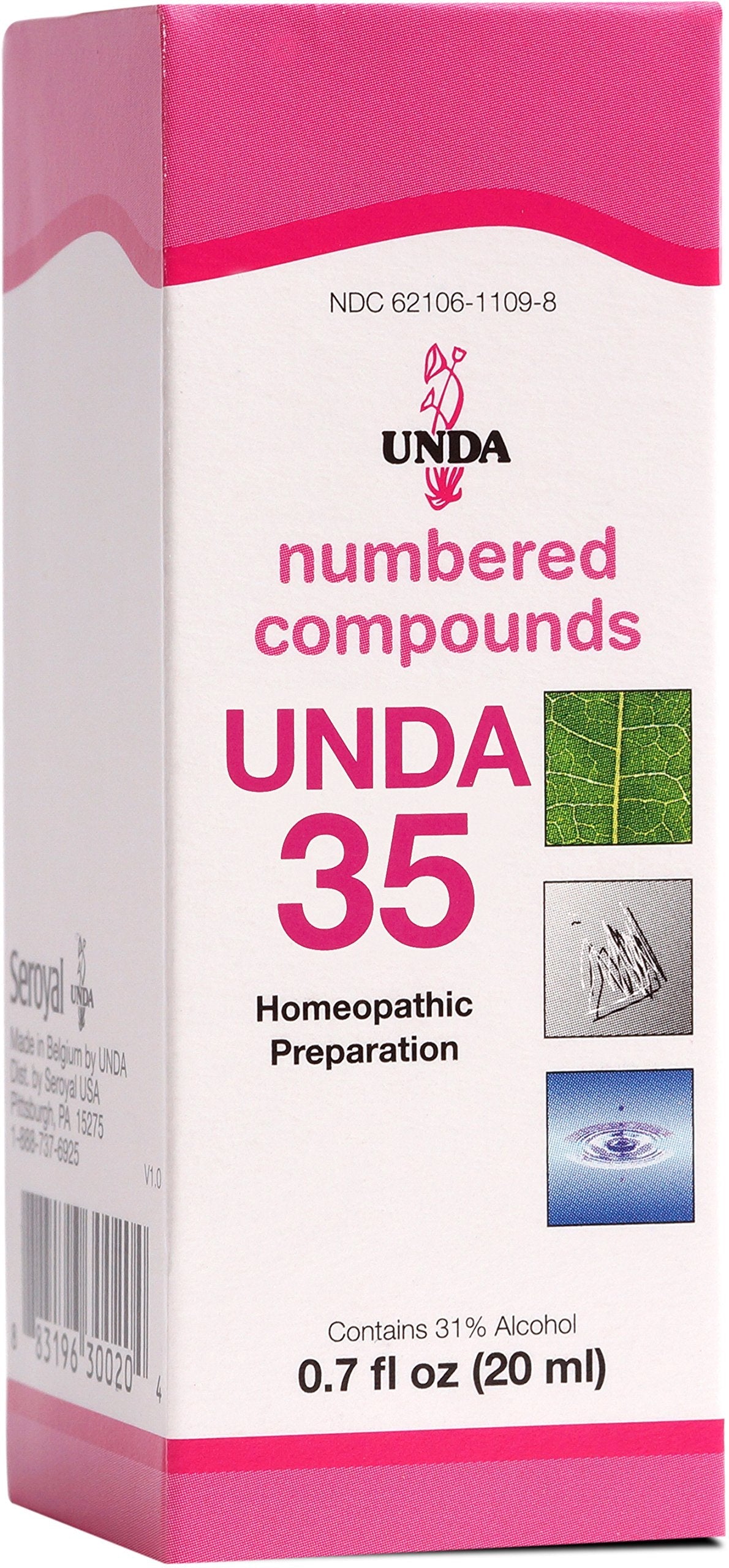 UNDA 35 Numbered Compounds | Homeopathic Preparation | 0.7 fl. oz