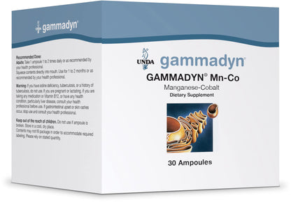 UNDA GAMMADYN Mn-Co | Manganese-Cobalt Oligo-Element Supplement | 30 Ampoules
