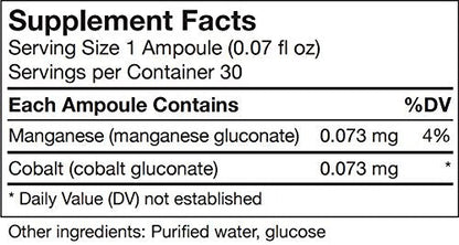 UNDA GAMMADYN Mn-Co | Manganese-Cobalt Oligo-Element Supplement | 30 Ampoules