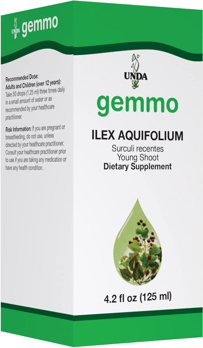 UNDA Gemmo Therapy Ilex Aquifolium – English Holly Young Shoot, 4.2 fl oz