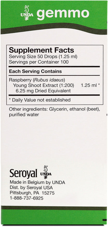UNDA Gemmo Therapy Rubus Idaeus | Raspberry Young Shoot Extract 4.2 fl oz