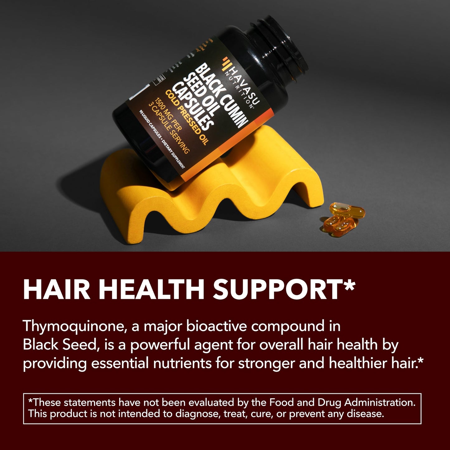 Cold Pressed Black Seed Oil Capsules 1500mg – Immune & Digestive Support, Hair & Skin | 2-Month Unflavored Supply