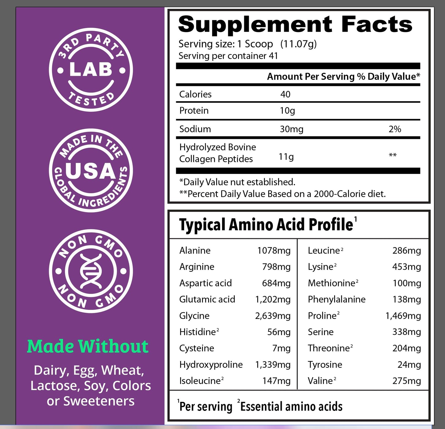 Dr. Matthew Hydrolyzed Collagen Peptides Powder – Unflavored, Grass-Fed, Type 1 & 3 (Hair, Skin, Joints)