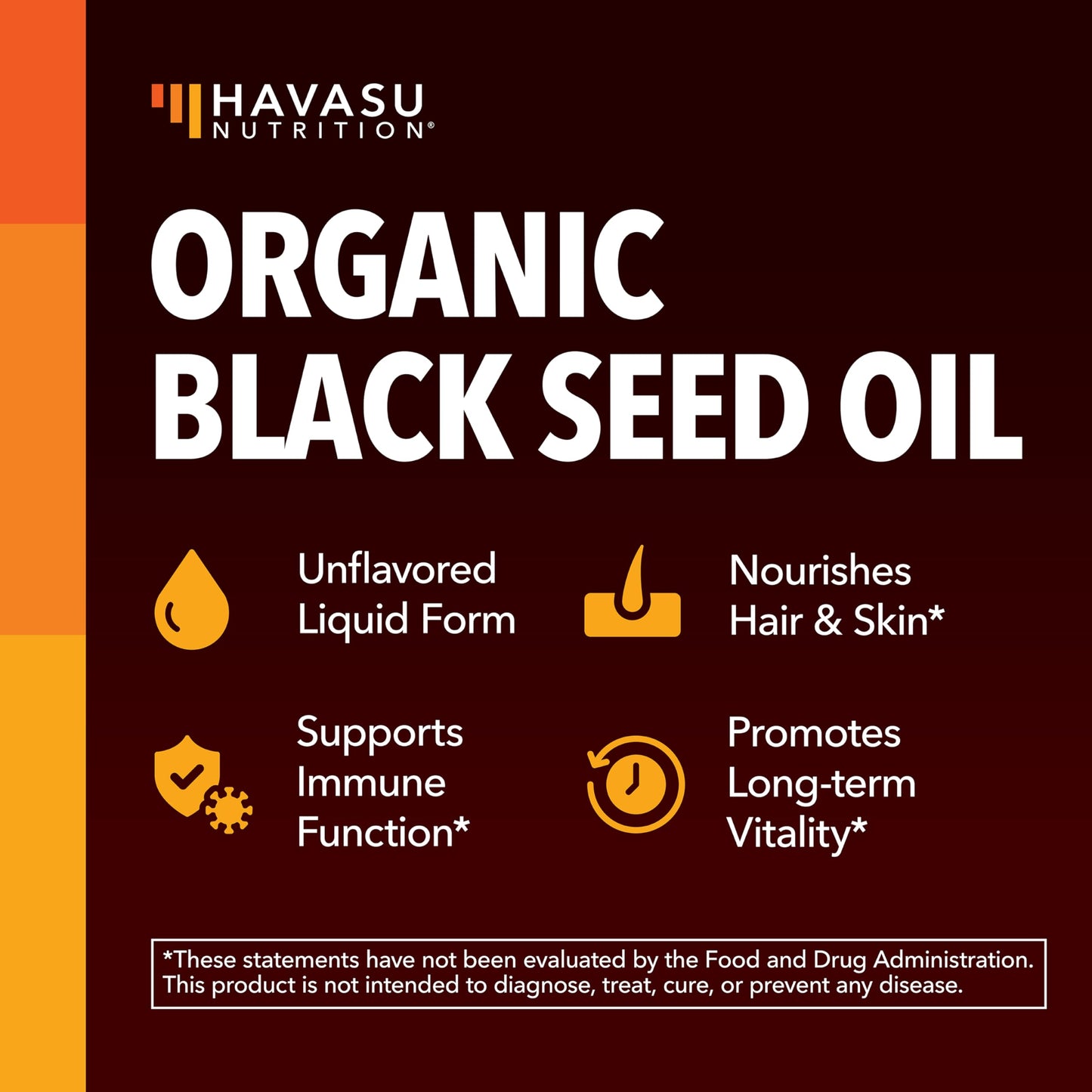 Organic Black Seed Oil – Cold-Pressed, 8 oz – Unflavored, Non-GMO, Vegan