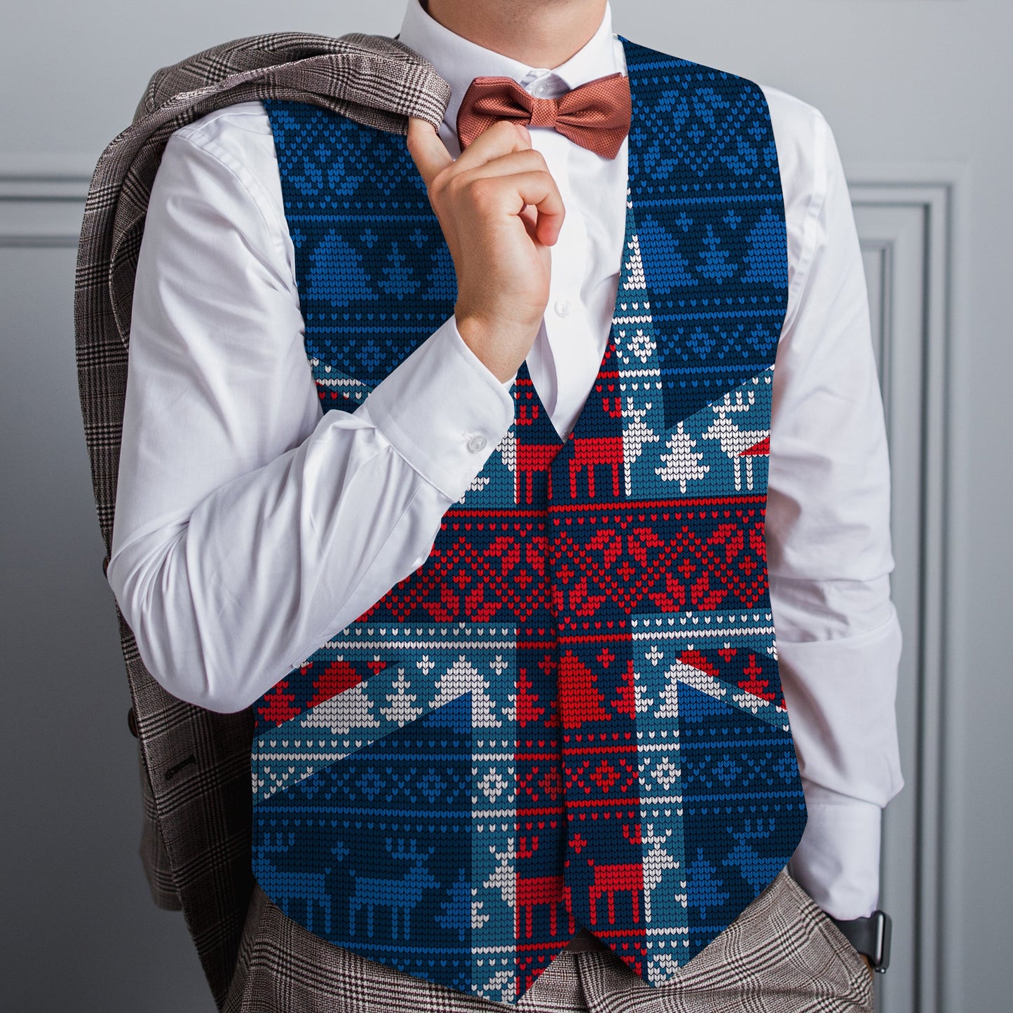 Union Jack Xmas Jumper - Novelty Costume Fancy Dress Waistcoat ( 4 sizes available )