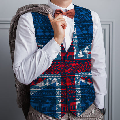 Union Jack Xmas Jumper - Novelty Costume Fancy Dress Waistcoat ( 4 sizes available )