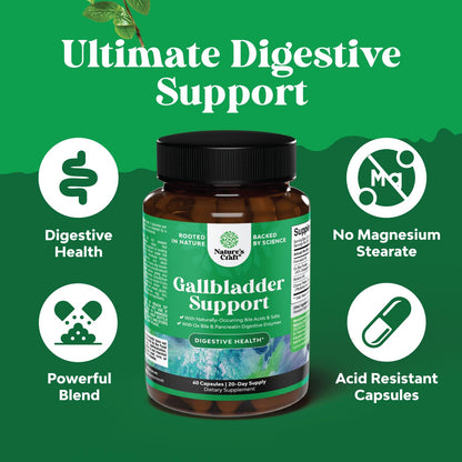 Ox Bile Salts for Gallbladder Support | Digestive Enzymes & Betaine HCL
