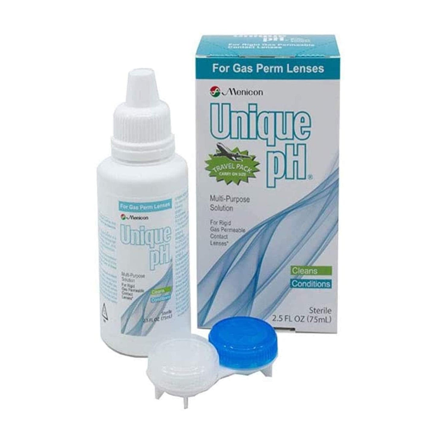 Unique pH Travel Pack – Multipurpose Solution for RGP Lenses, 2.5 fl oz